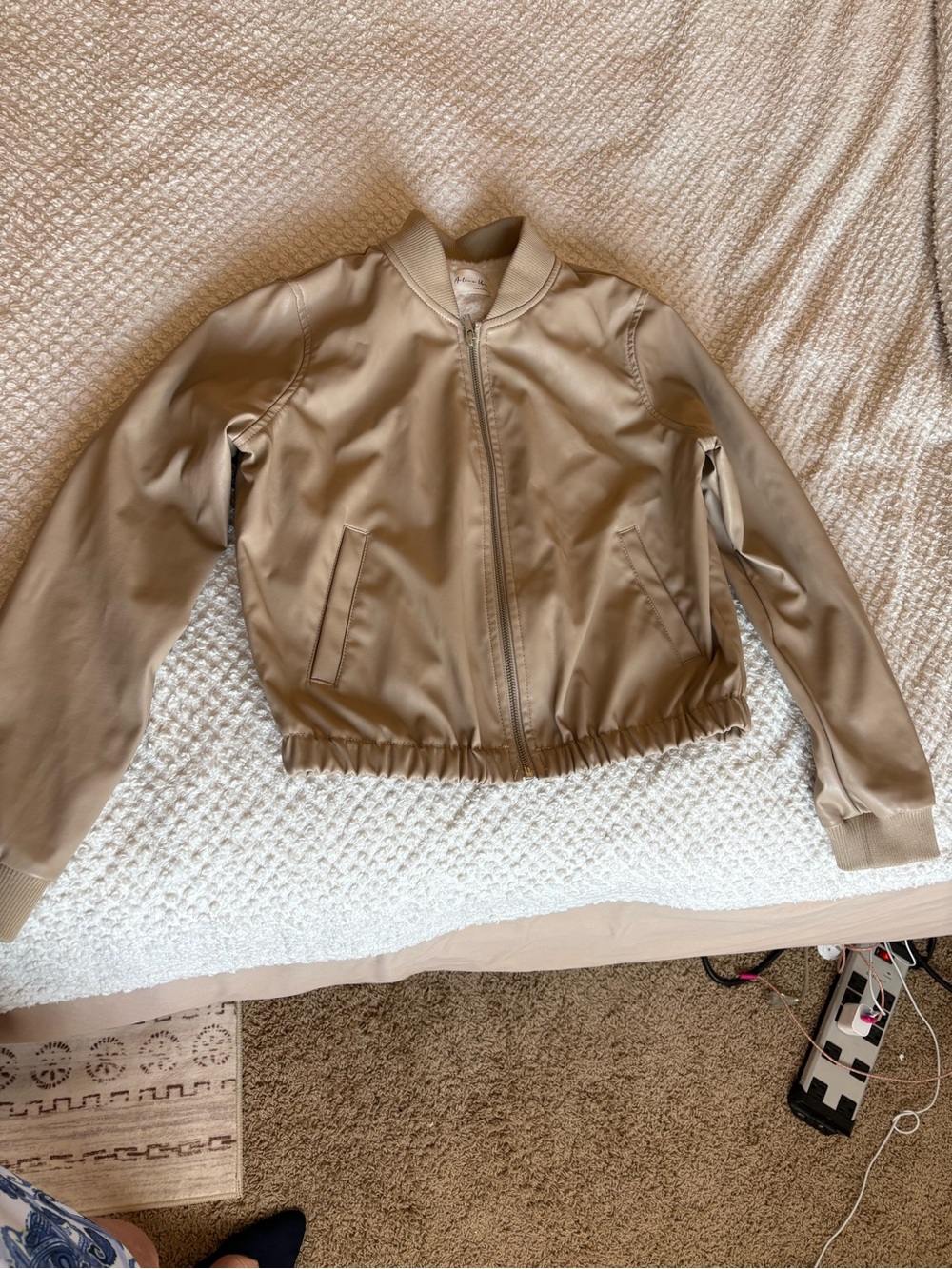 Active USA Taupe Bomber Jacket